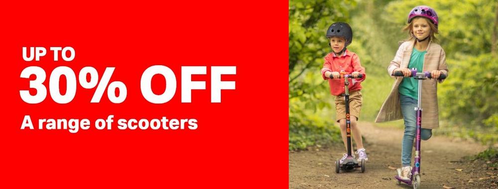 Up to 30% off a range of scooters